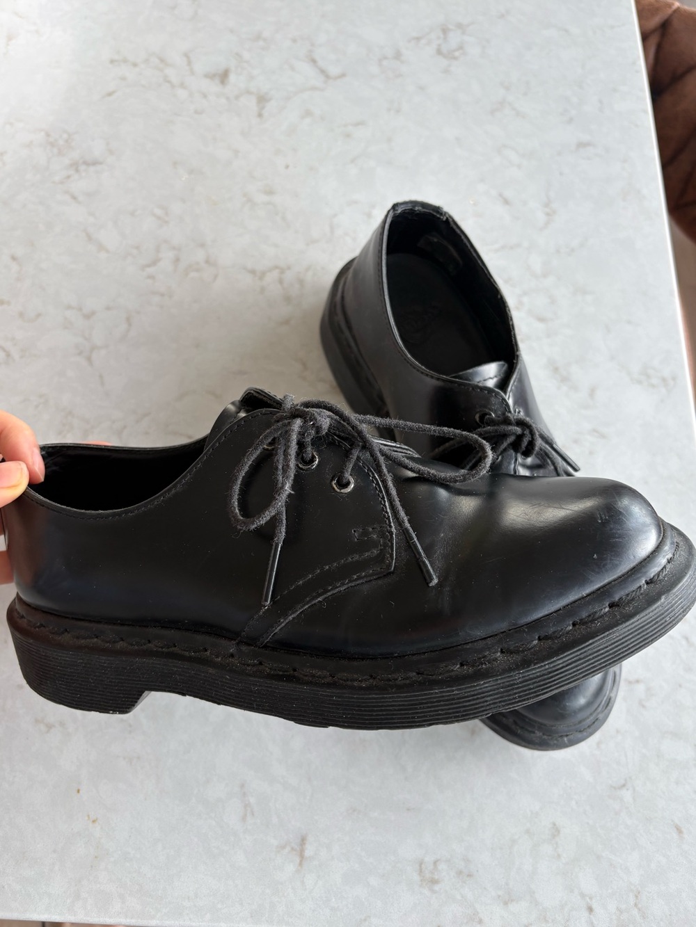 Dr. Martens Black Leather 3-Eye Derby Shoes